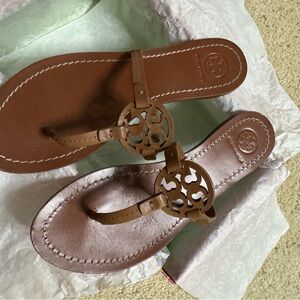 Tory Burch Brown Leather Sandals